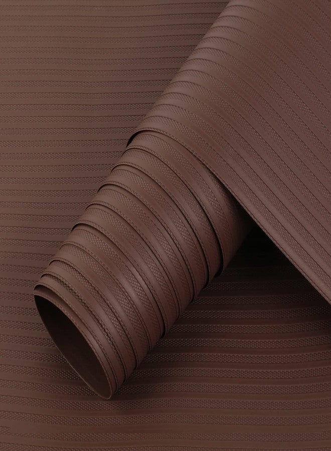 Anze Shelf Liner Cabinet Liners for Kitchen, Non Adhesive Drawer Liner, Durable Washable Waterproof Fridge Refrigerator Mat Pantry Shelf Protector Liner for Shelves, Cupboard, Coffee 23.6 x 393.7 inches - Image 1